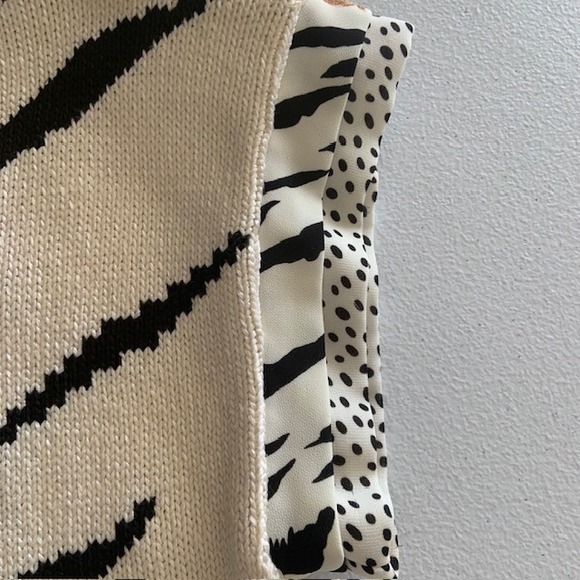 Vintage 80s Diane Freis x Marisa Christina Leopard Designer Sweater Mixed Media - Picture 2 of 12